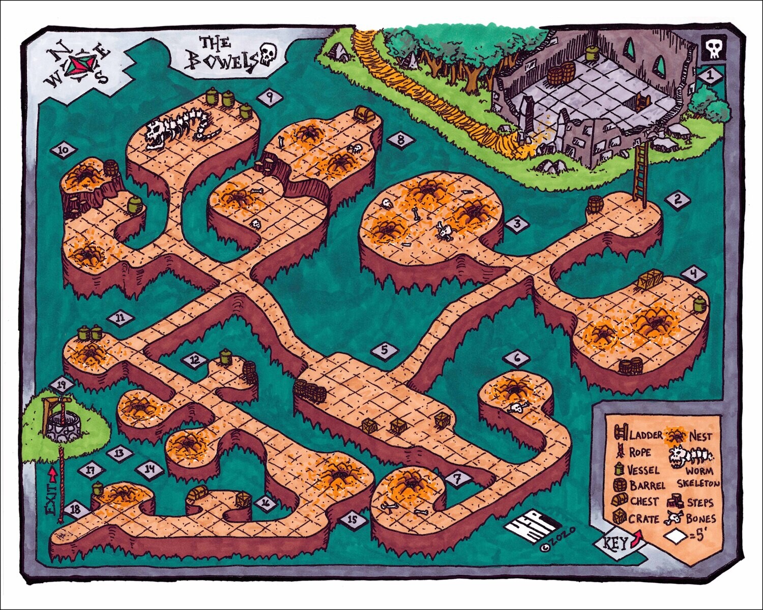 ISO Map Print: The Bowels