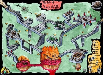 ISO Map Print: The Lair of Vorax the Vile