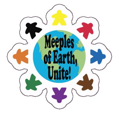 Meeples of Earth Die-Cut Sticker