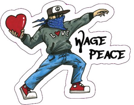 Peace Warrior Die-Cut Sticker