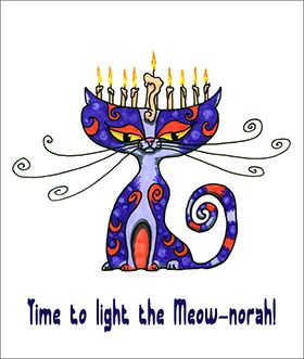 Light the Meow-norah - Boxed Cards