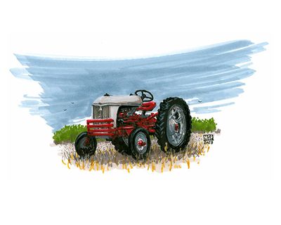 Antique Tractor - Print