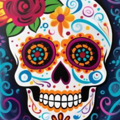 Mexican Skull Painting