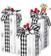 4x4 Wood Block Gift Boxes Part 10 of the 12 mos of Christmas