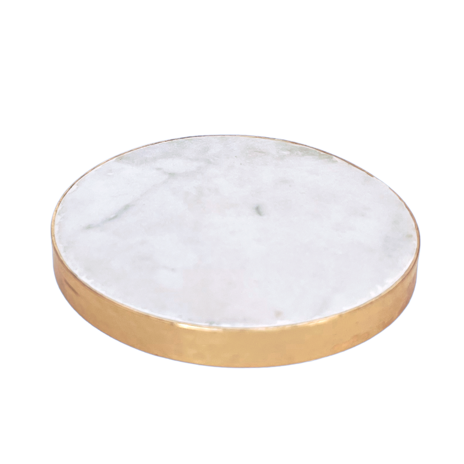 Marble & Brass 4" Candle Plate