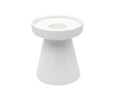 Small White Taper & Pillar Candle Holder