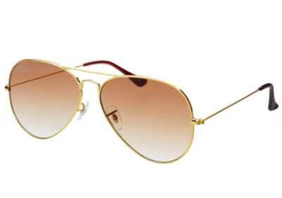Morgan Large Unisex Aviator Sunglasses by FREYRS - Gold/Brown