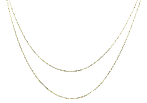 14K Filled Daintiest Paper Clip Chain
