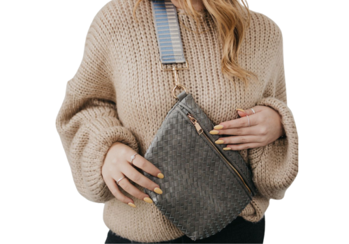 Woven Westlyn Bum Bag - Gray