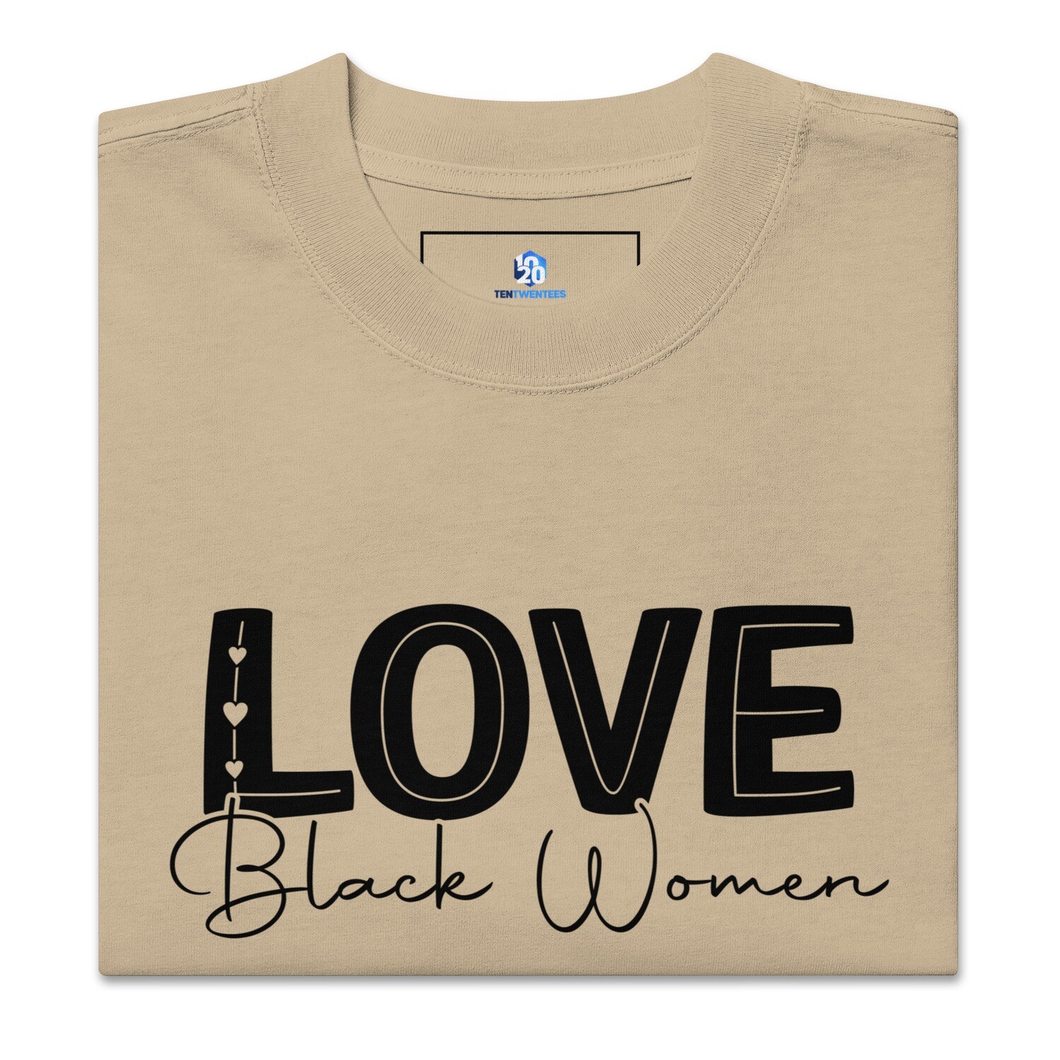 Love Black Women Oversized faded t-shirt
