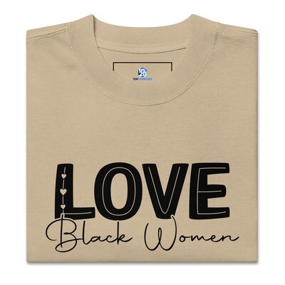 Love Black Women Oversized faded t-shirt