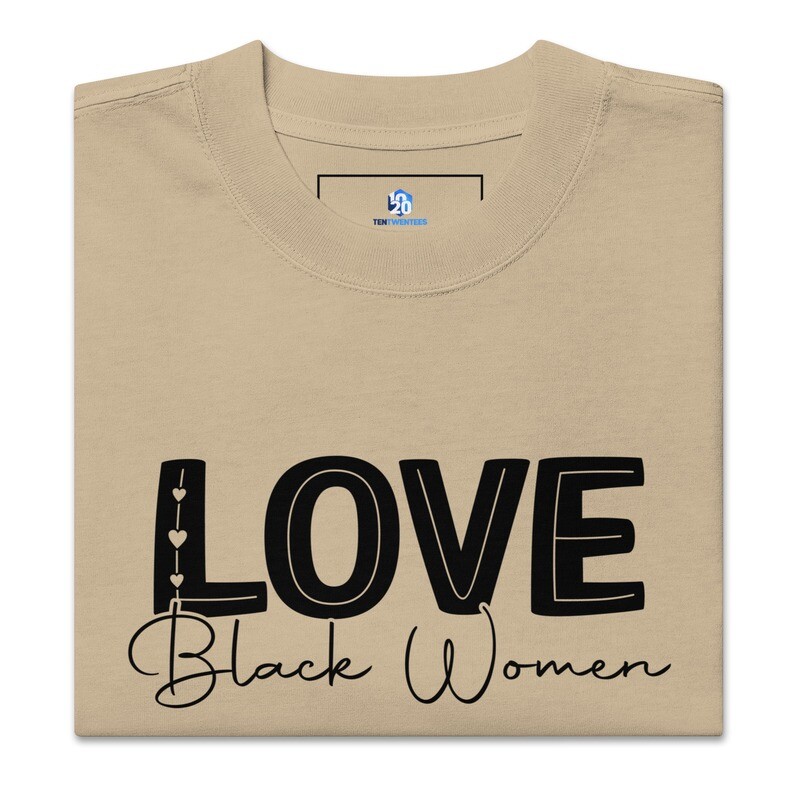Love Black Women Oversized faded t-shirt