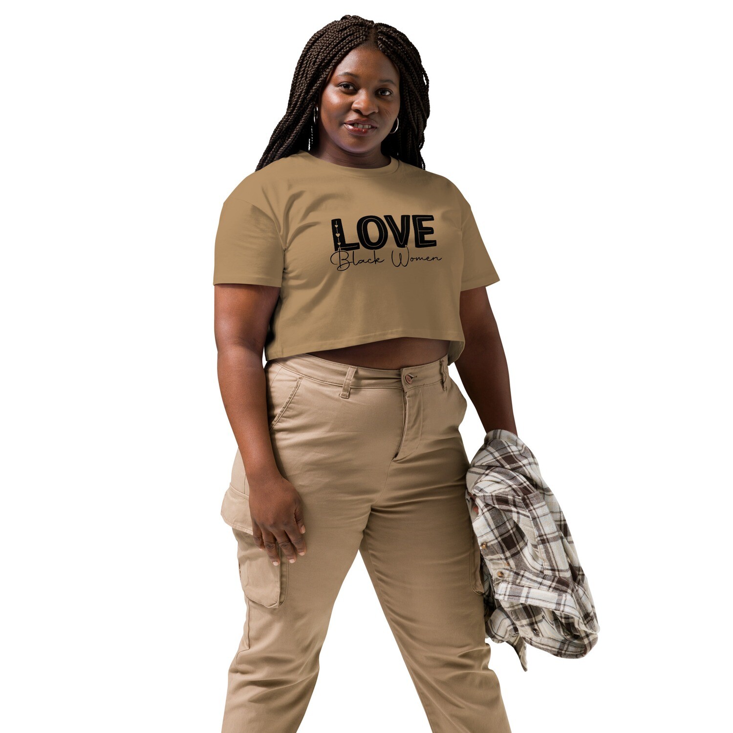 Love Black Women Women’s crop top