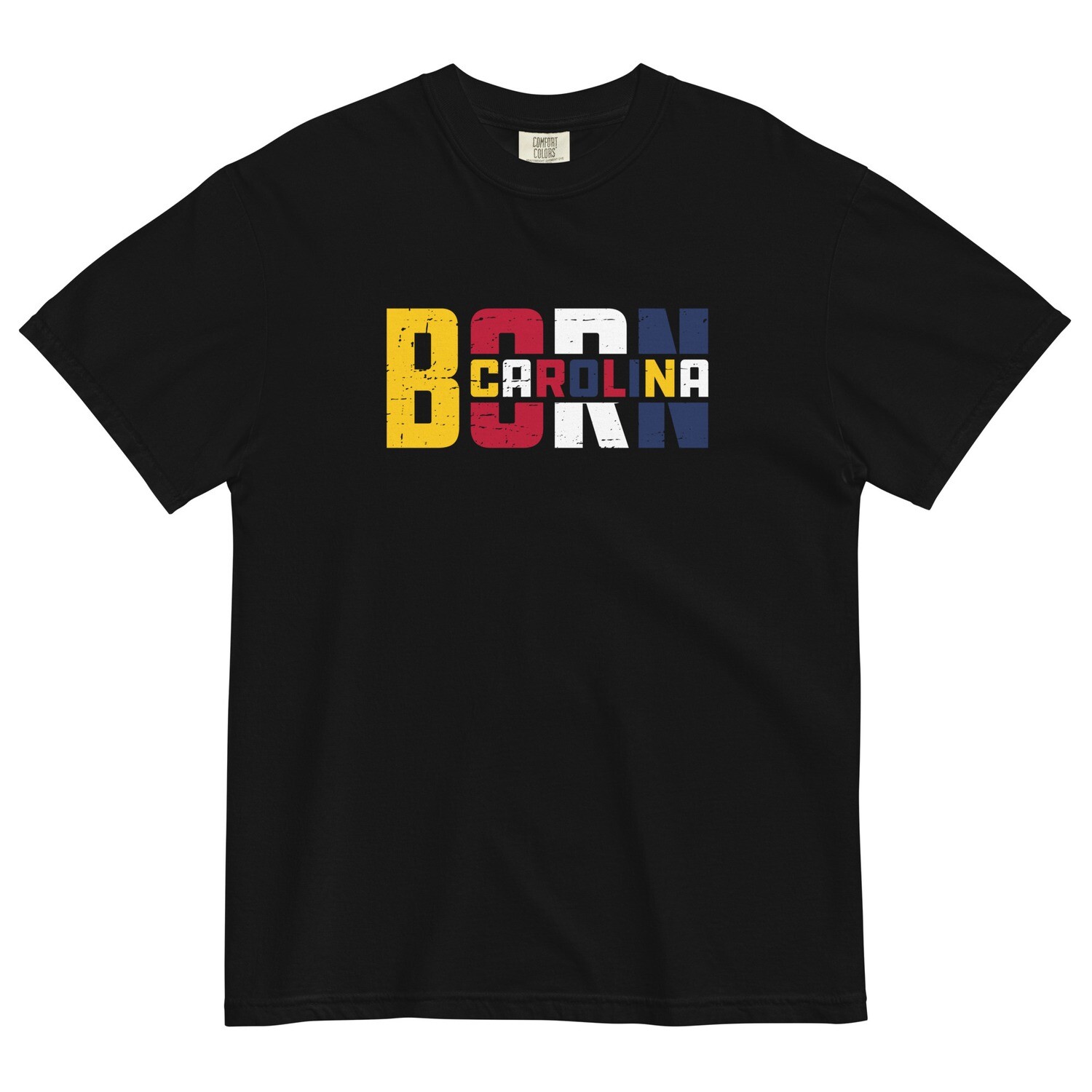 Carolina Born (North Carolina Flag) Unisex garment-dyed heavyweight t-shirt