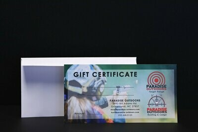 Paradise Outdoors Gift Certificate