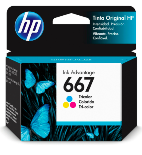 HP 667 TRICOLOR INK CARTRIDGE