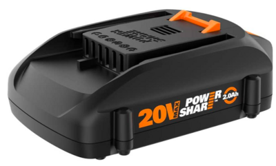 WORX  20V PowerShare 2.0 Ah Replacement Battery, Orange and Black