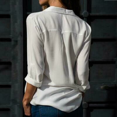 Women Blouses Long Sleeve Turn Down Collar Office Shirt Casual Tops Plus Size Blusas Femininas