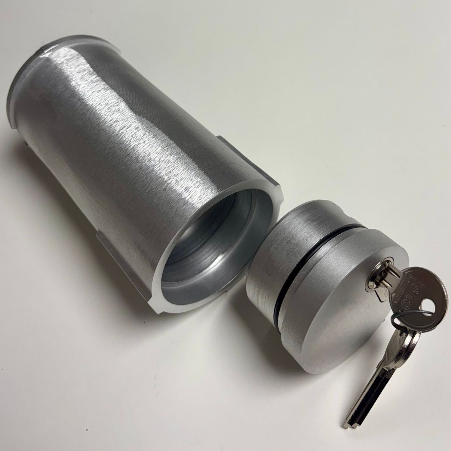 safemo-tube S 075/150, runder Wandtresor, Mini-Tresor Alu/Alu