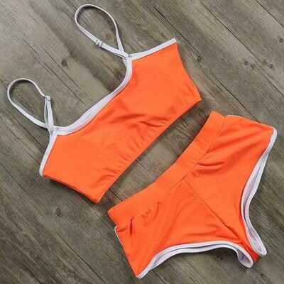 OMKAGI Sexy Sport Two Piece Swimsuits Women Swimwear Bikini Set Female Summer Bathing Suits