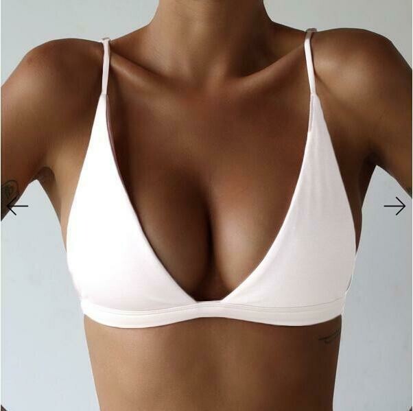 Sexy Women Bandage Bikini Top Push-up Padded Bra Bralette Swimsuit Swimwear Beach Bathing Suit