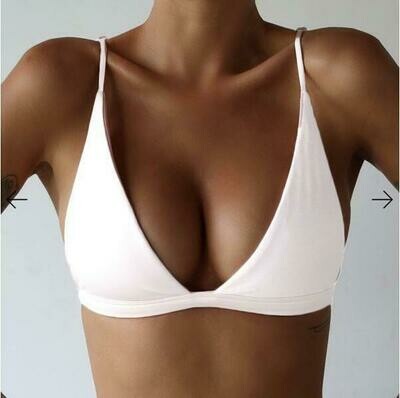 Sexy Women Bandage Bikini Top Push-up Padded Bra Bralette Swimsuit Swimwear Beach Bathing Suit