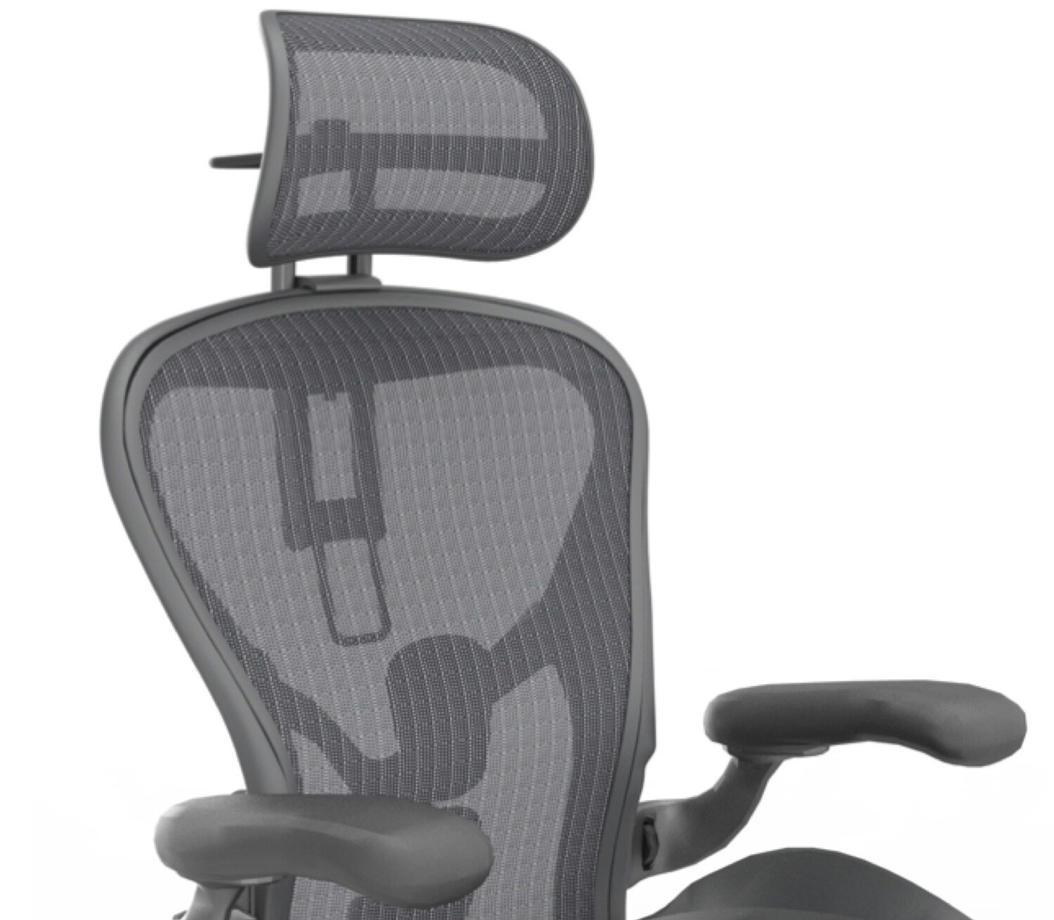Remastered Graphite Atlas Suspension Headrest for Herman Miller Aeron Chair 
