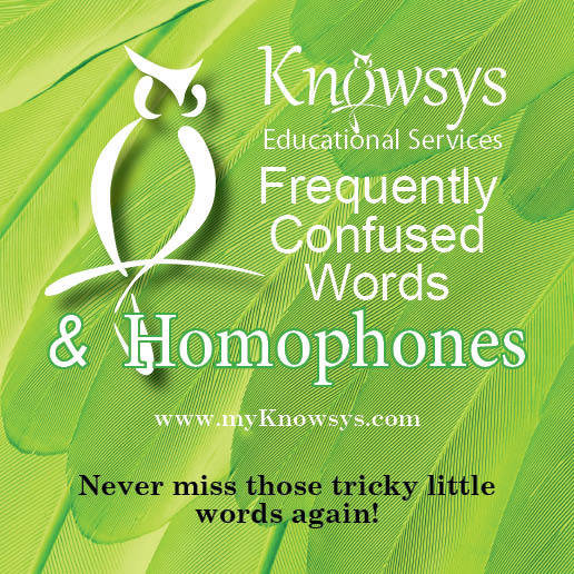 Knowsys Homophones &amp; Frequently Confused Words Flashcards