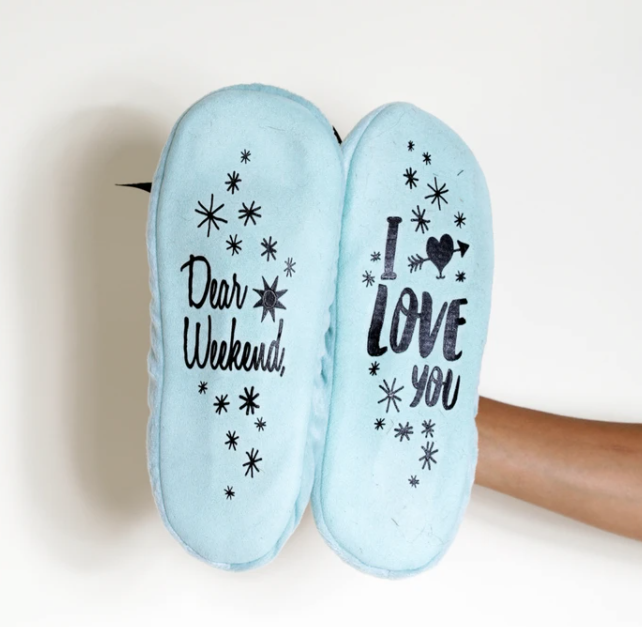 Dear Weekend I Love You Bow Footsie