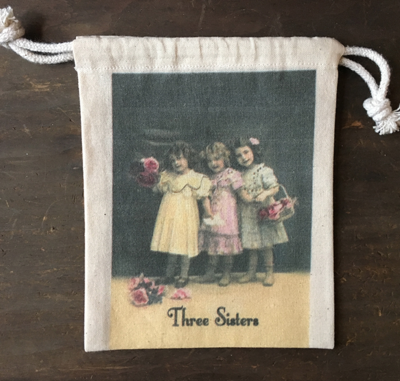 MY FAVORITE THINGS "Three Sisters" Drawstring Pouch