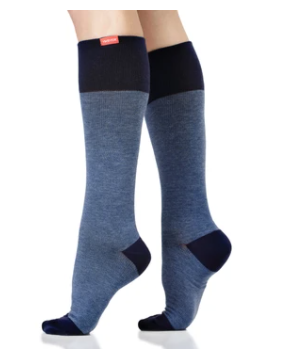 VIMandVIGR Compression Knee High Sock-Heathered Navy