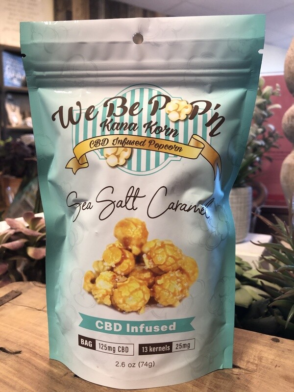 We Be Pop&#39;n CBD infused Popcorn-Sea Salt Caramel