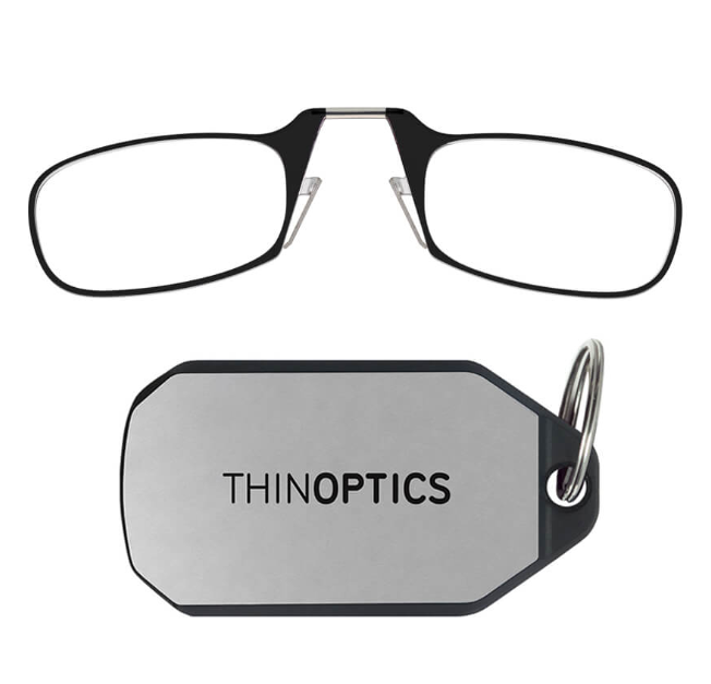 ThinOptics Readers and Silver Keychain Case