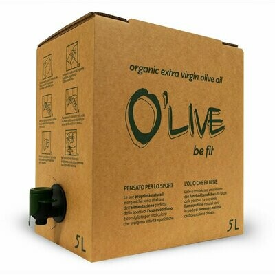 Bag-in-Box 5 Lt Olio Extravergine d'oliva biologico O'live - Raccolta 2022