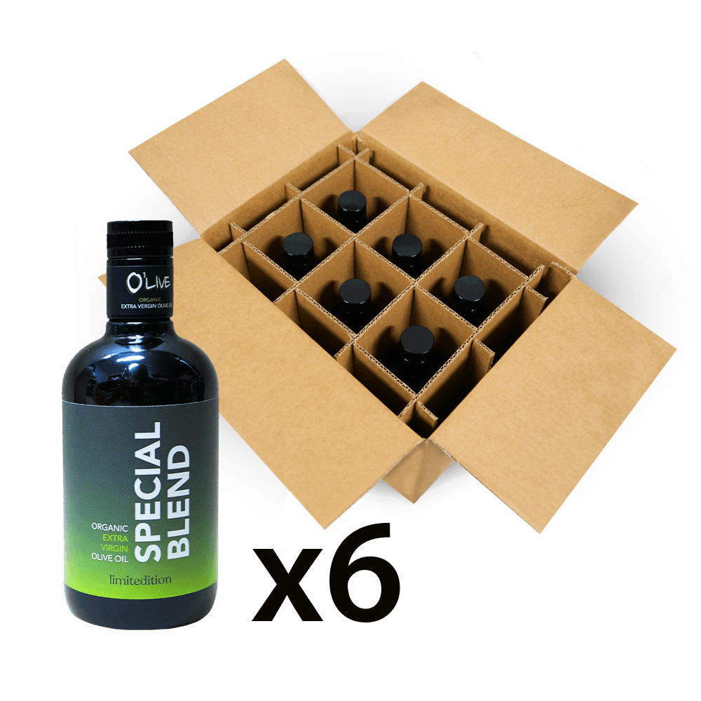 Cartone 6 Bottiglie 0,5 Lt Olio Extravergine d'oliva biologico O'live - Raccolta 2022