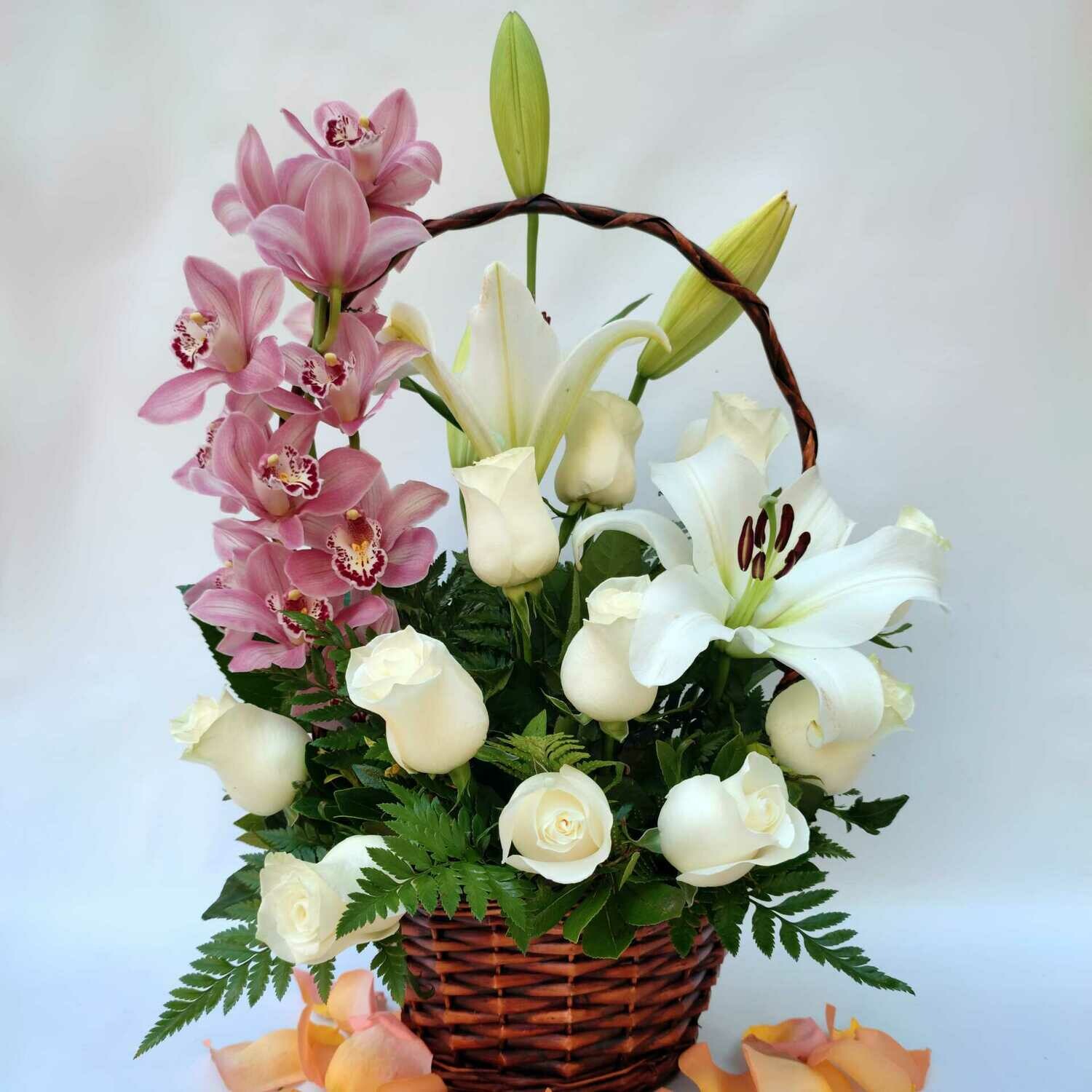 Cesta Flores Elegante