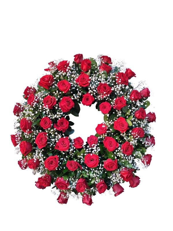 Corona de Rosas Rojas Moderna