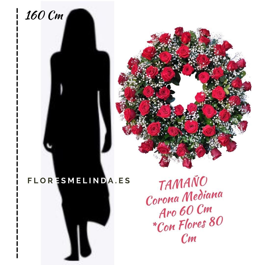 Corona de Rosas Rojas Moderna