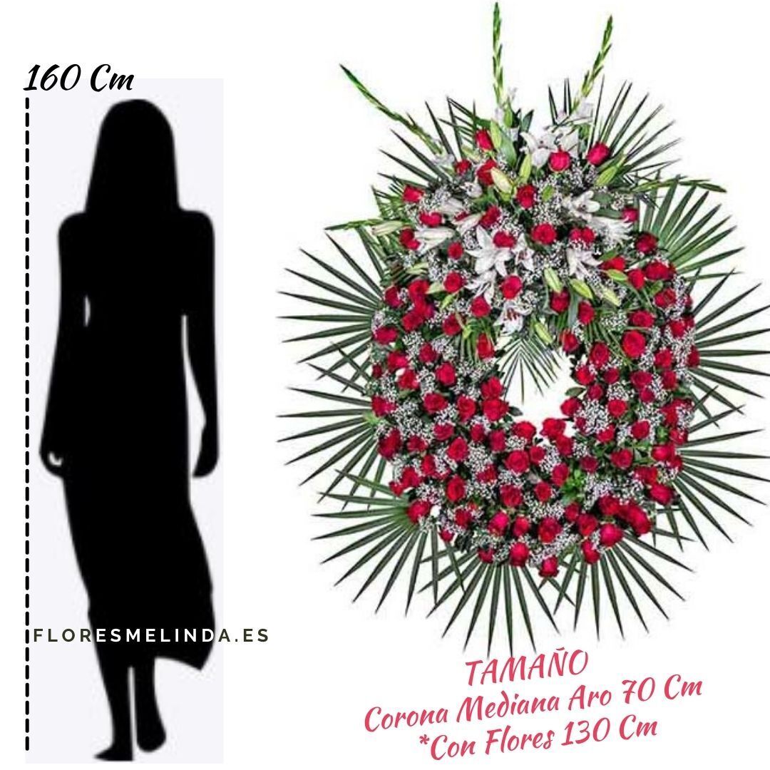 Corona Funeraria de Rosas Rojas