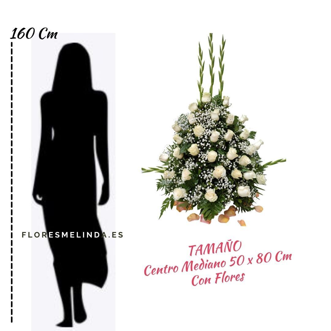 Centro de Rosas Blancas