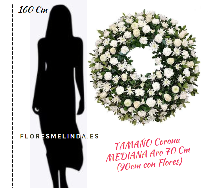 Corona Fúnebre Blanca