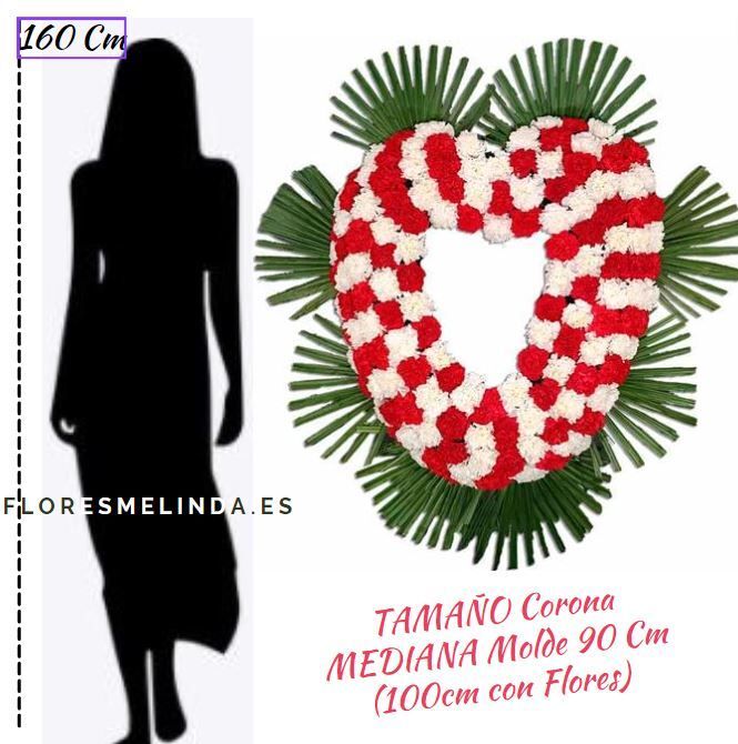 Corazón de Flores para difuntos Con Claveles