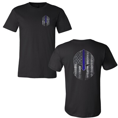 Spartan Blue Line Flag T-Shirt