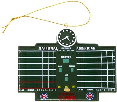 Chicago Cubs Wrigley Field Scoreboard Ornament