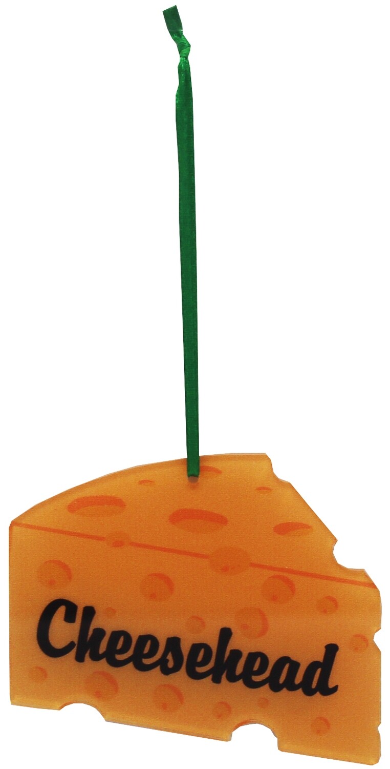 Cheesehead Ornament Acrylic Cheese Wedge