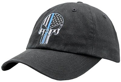 Punisher Blue Line Hat Slouch