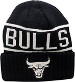 Chicago Bulls Knit Hat Cuffed Reflective Patch Logo Block