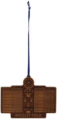 Wrigley Field Scoreboard Wood Ornament
