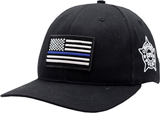 American Flag Blue Line Hat Chicago Police Department