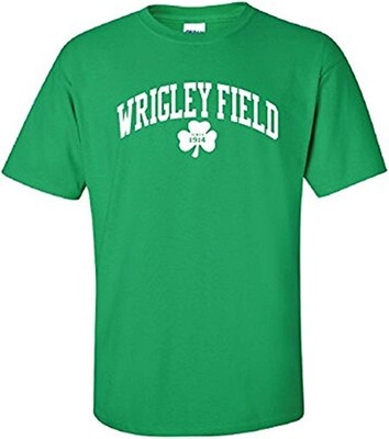Wrigley Field Chicago Gildan Heavy Cotton Green T-Shirt